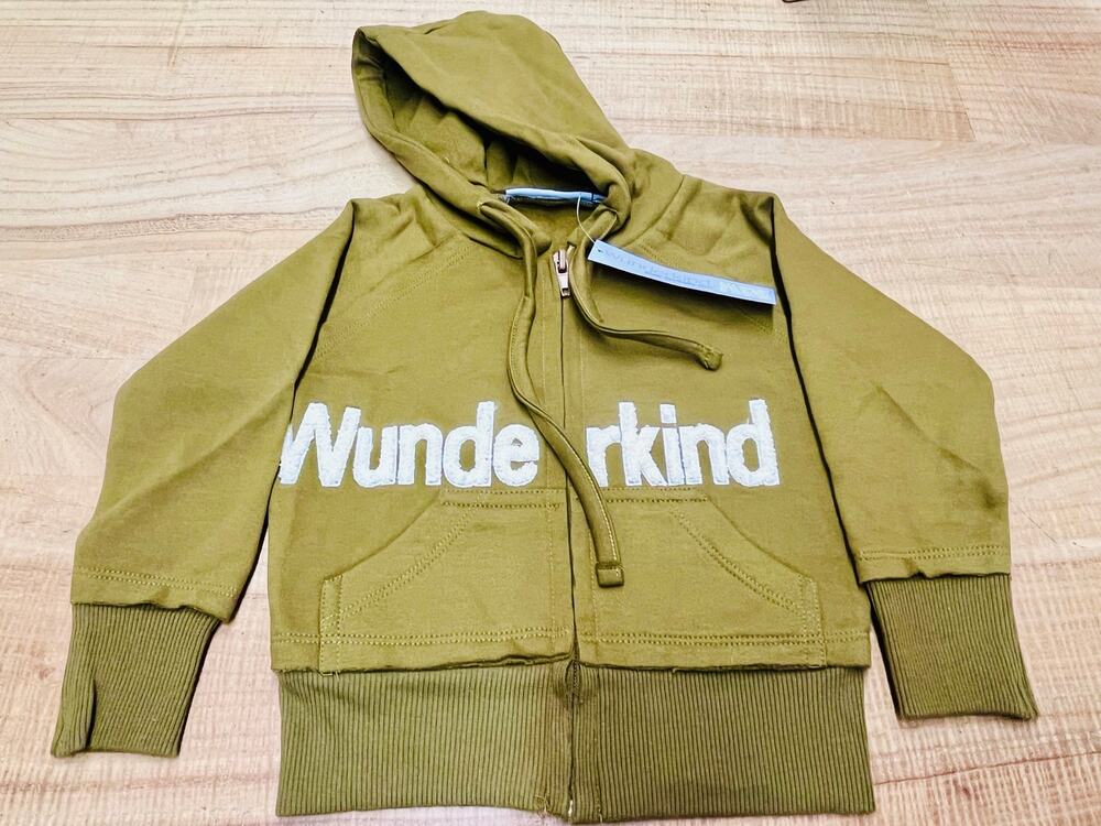 NEW WITH TAGS  
Wunderkind Kids Hoodie, skateboard on back size 18-24 m